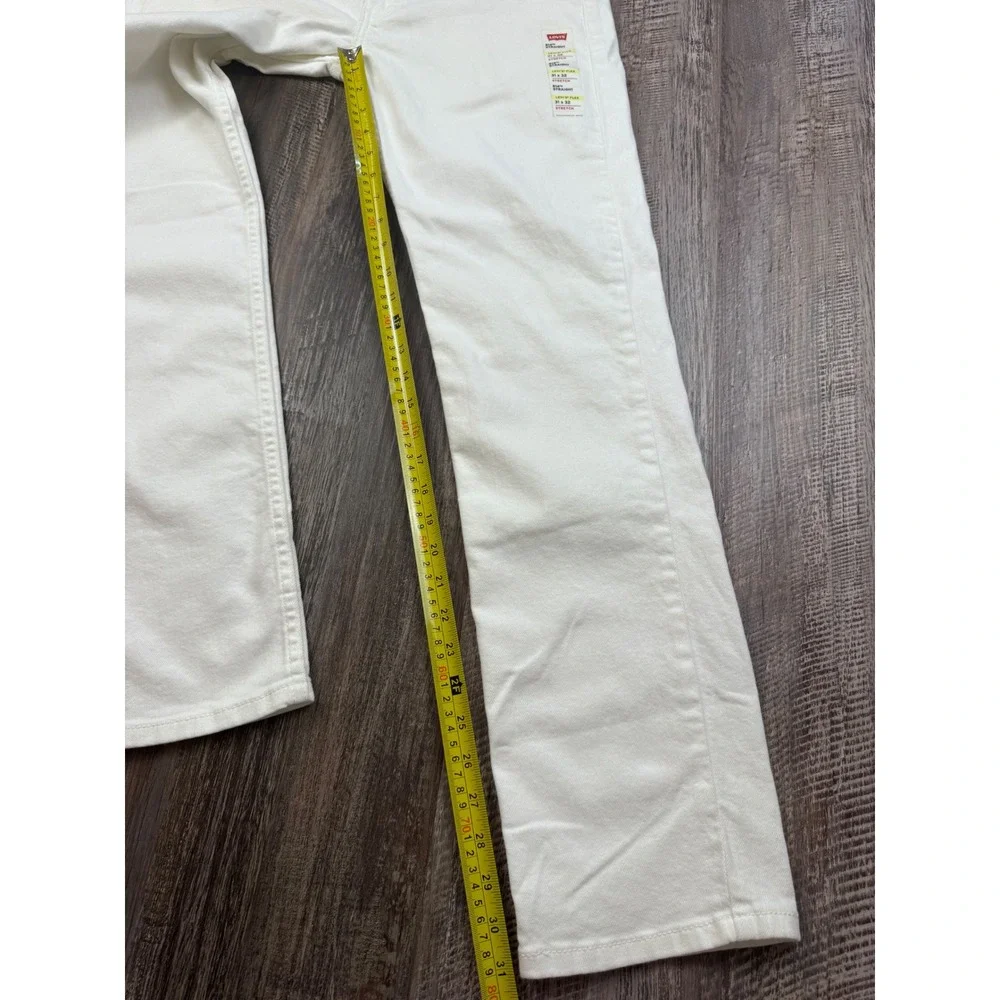 Levis 514 Straight Jeans Mens 31x32 White Performance Stretch Denim 005141416